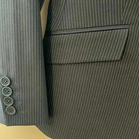 [4P]Brooks Brother Blue Pinstripe Wool  Blazer Jacket - Picture 6 of 15